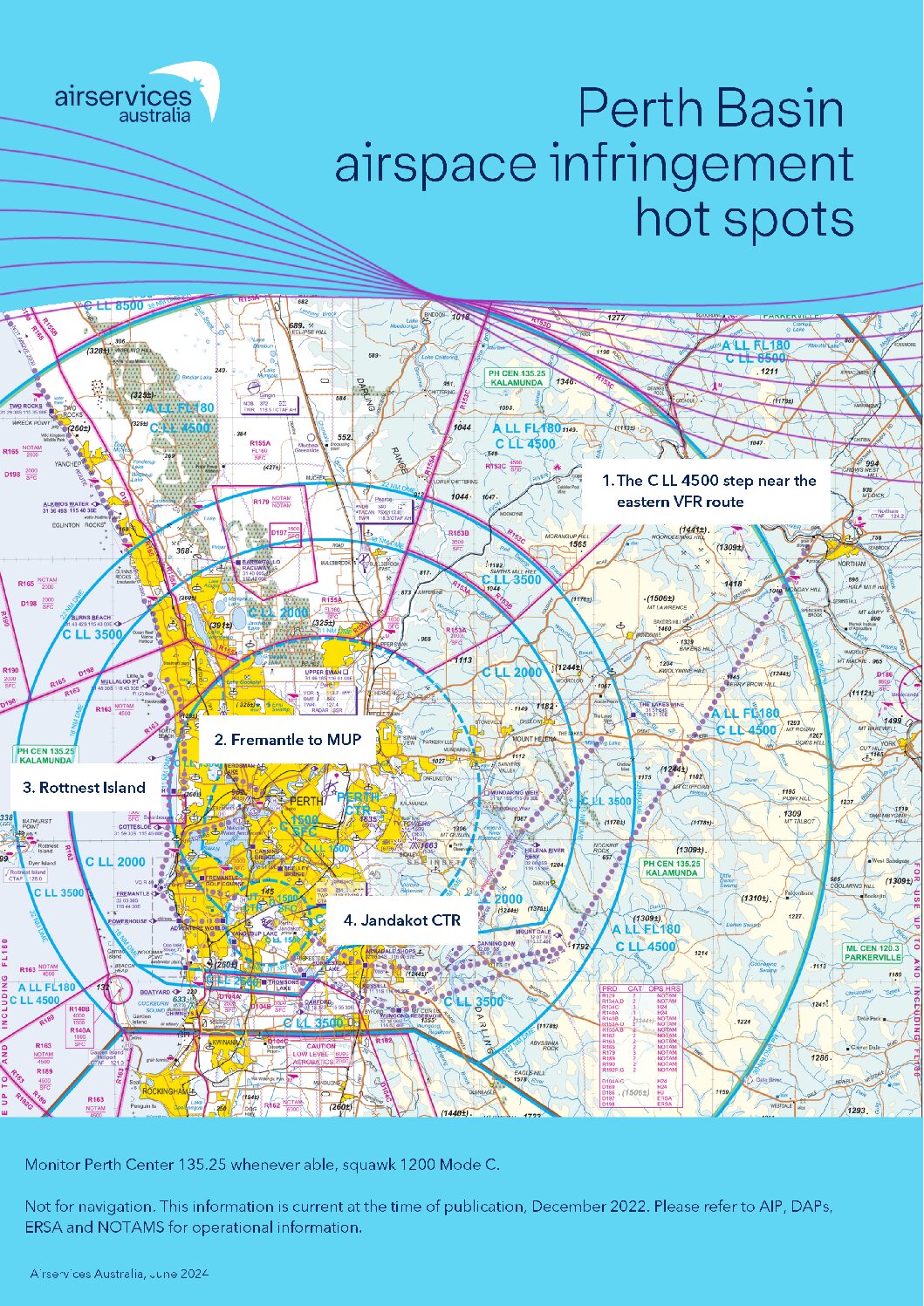 Perth Basin airspace infringement hot spots