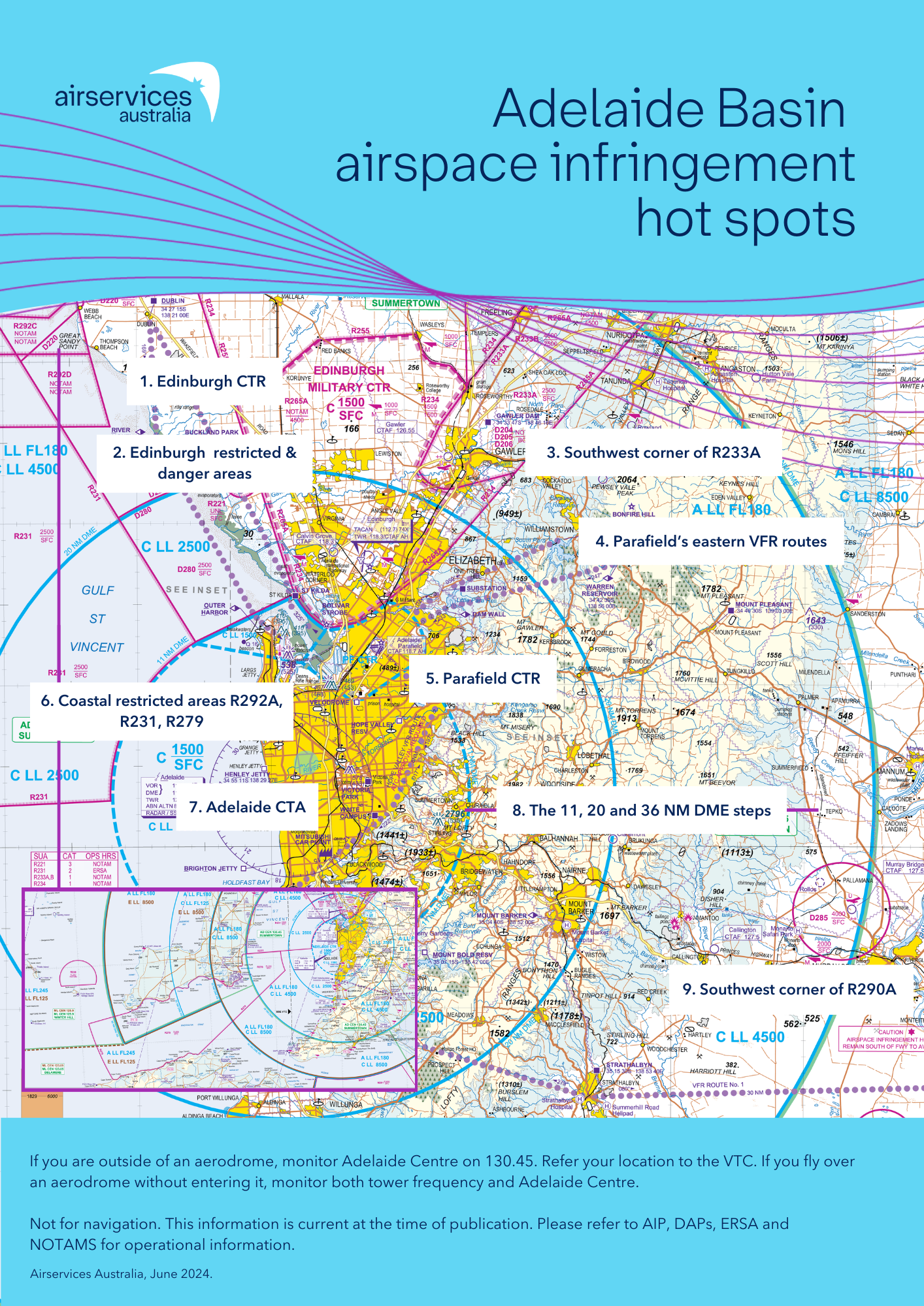 Adelaide Basin airspace infringement hot spots